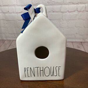 Rae Dunn collectible ceramic birdhouse “Penthouse”
